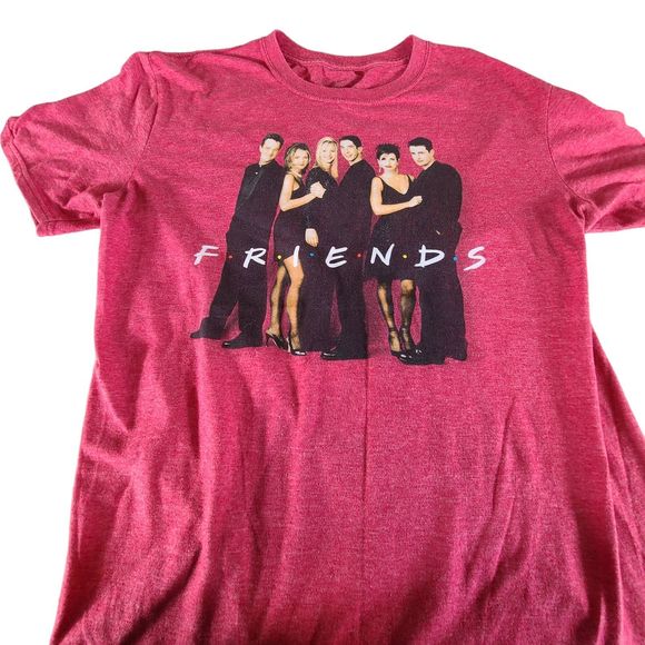 Friends Televsion Series Retro 90's Unisex Graphic Faded Red Tee Size Large - Picture 7 of 10
